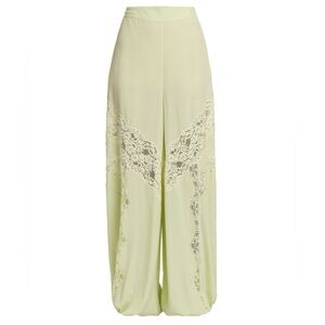 NWT Stella McCartney  Silk Incrusted Lace Wide Leg Trousers #42